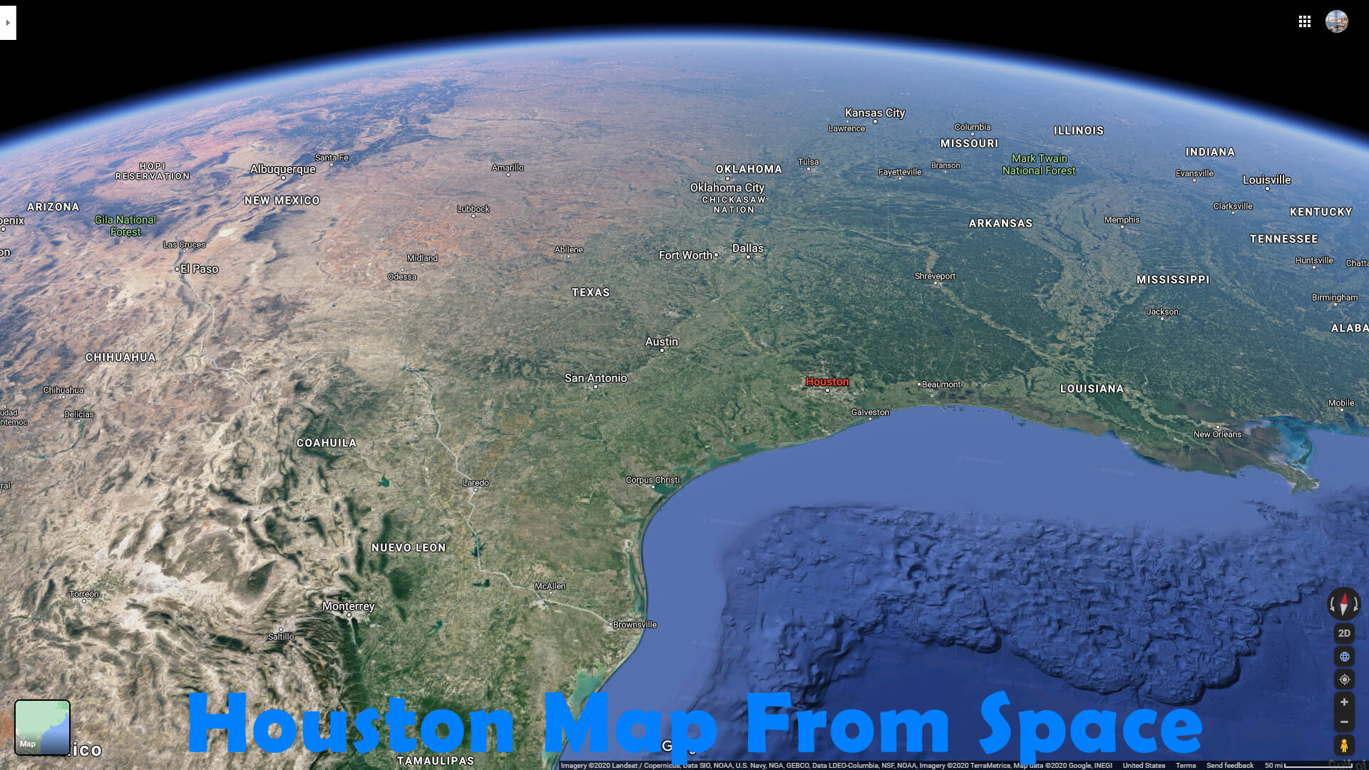 Houston Carte des Espace